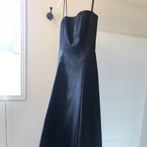 Strapless Black Satin A.B.S. Evening Gown Size 2